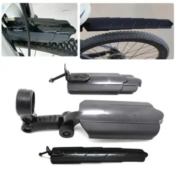 1 ПАРА Выдвижных регулируемых передних и задних крыльев для горного велосипеда, устойчивые к деформации брызговики, черные велосипедные запчасти и аксессуары