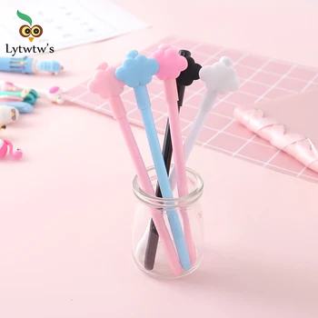 1 Шт Корейская гелевая ручка Lytwtw Cute Candy Color Cloud от Kawaii для школьного офиса, Новинка, Креативные мультяшные канцелярские принадлежности