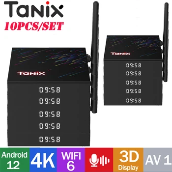 10 шт./компл. TANIX TX68 Allwinner H618 Android12 Smart TV Box AV1 4K HD BT Wifi 2.4/5G WiFi 6 Youtube Netflix Оптовая Продажа Телевизионной приставки