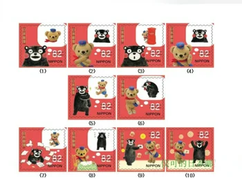 10 ШТ почтовых марок Японии, 2018 год, мультяшные марки, используются с почтовыми марками, коллекция марок