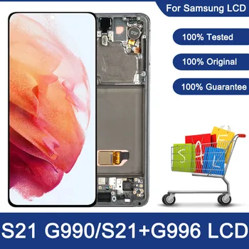 100% Оригинал Для SAMSUNG Galaxy S21 G990F G991 ЖК-дисплей С Сенсорным Экраном Для Samsung S21 + S21 Plus G996 G996B Запчасти для Ремонта ЖК-дисплея