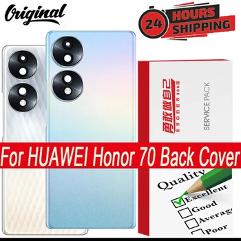 100% Оригинальное стекло для HUawei Honor 70, задняя крышка аккумулятора, корпус с объективом камеры, запчасти для ремонта