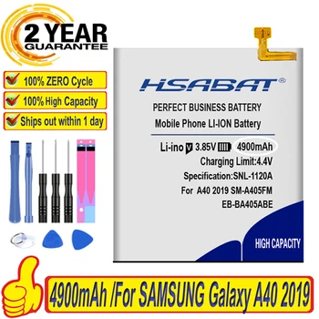 100% Оригинальный Аккумулятор HSABAT 4900 мАч EB-BA405ABE Для SAMSUNG Galaxy A40 2019 SM-A405FM/DS SM-A405FN/DS GH82-19582A