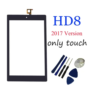2 шт. для Amazon Kindle Fire HD8 (версия 2017) SX034QT Сенсорный экран, дигитайзер, ЖК-дисплей, внешняя панель, датчик переднего стекла.