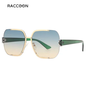 2021 Новая мода Роскошные Классические Мужские солнцезащитные очки с градиентными линзами без оправы, Винтажный дизайн бренда, Солнцезащитные очки в металлической оправе, очки
