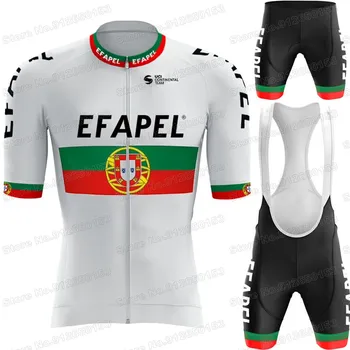 2022 Efapel Велоспорт Джерси Комплект Португалия Велосипедная Одежда Рубашки Для Шоссейных Велосипедов Костюм Велосипедные Топы MTB Camisa Ciclismo Roupas Masculina