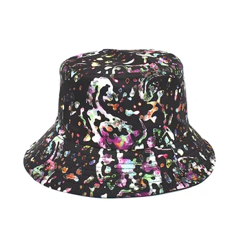 2022 Мода Унисекс, Панама с цветочным принтом, Женская Двойная Реверсивная Солнцезащитная кепка, Женская Панама, Рыбацкие шляпы для девочек