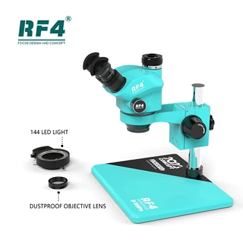 2023 RF4 7050PRO Новейший триокулярный микроскоп с 7-50-кратным увеличением, Ручка 6 передач, Точная блокировка ремонта электронных компонентов телефона
