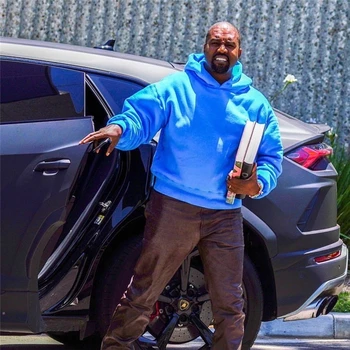 2023ss Ye Флисовая Толстовка Kanye West с капюшоном Для мужчин и женщин, толстовки kanye с капюшоном, Однотонные Утолщенные Пуловеры сезона 6 Оверсайз