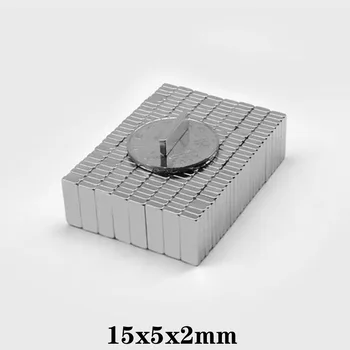 20шт Блок 15x5x2 Супер Сильные Магнитные Магниты 15 мм*5 мм Постоянный Неодимовый Магнит 15x5x2 мм N35 15*5*2 мм
