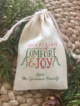 20шт персонализированных рождественских сумочек для подарков / Благая весть о комфорте и радости