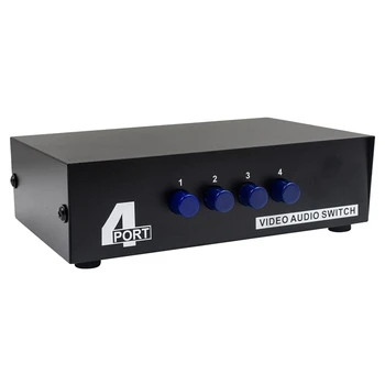 2X 4-Портовый AV-переключатель RCA Switcher 4 В 1 Выходе Композитного Видео L/R Коробка Выбора аудио Для Игровых Консолей DVD STB