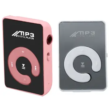 2X Мини-зеркальных зажима USB для цифрового Mp3-плеера с поддержкой 8 ГБ SD TF-карты Розовый и белый