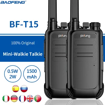 2ШТ Baofeng BF-T15 FRS Двухстороннее Радио Без Лицензии 462-467 МГц 22-канальный ВОКС-фонарик USB-зарядка Портативная Рация Pofung
