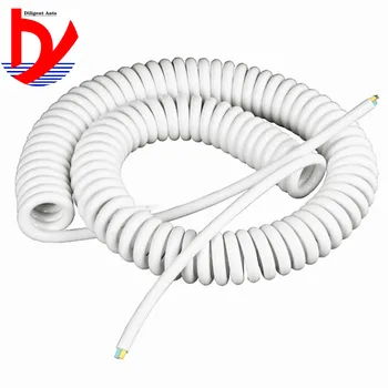 3-жильный 2-жильный спиральный кабель из белой пружинной проволоки 22AWG 18AWG 15AWG 13AWG 2,5 м 5 м 7,5 м шнур питания с возможностью расширения