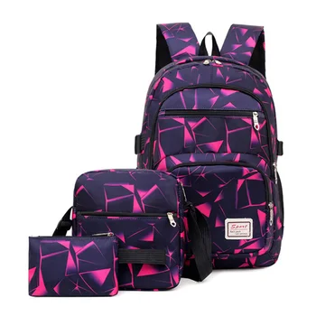 3 комплекта школьных сумок для девочек и мальчиков, легкие водонепроницаемые школьные рюкзаки, детские ортопедические ранцы с мультяшной печатью, Школьные ранцы для детей
