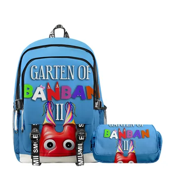 3D Игровой сад Banban, рюкзак, пенал, 2 шт. /компл. Banban, аниме Мультфильм, Для мальчиков и девочек, Школьный рюкзак для ноутбука, Сумка для ноутбука