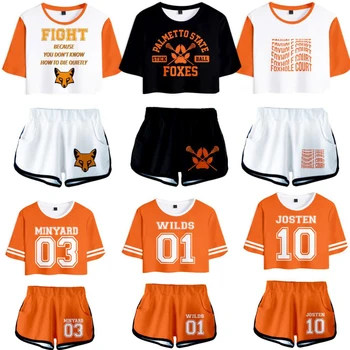 3D футболка The Foxhole Court, женский спортивный костюм, комплект из 2 предметов, укороченные топы и шорты, косплей WILDS MINYARD JOSTEN