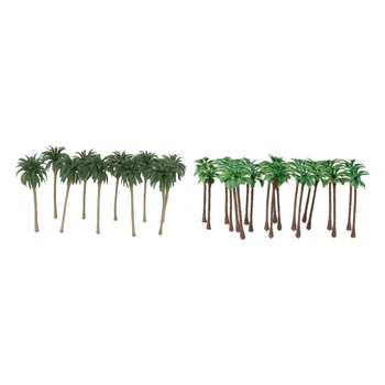 40 шт. Макеты кокосовых пальм/декорации из пластика Искусственный макет Диорамы тропического леса