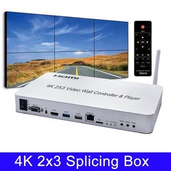 4K 1080P 2x3 Splicer 2x2 Сращивающий Экран ТВ Настенный Процессор HDMI USB Плеер Контроллер Видеостены Поддержка KVM USB Клавиатура Мышь