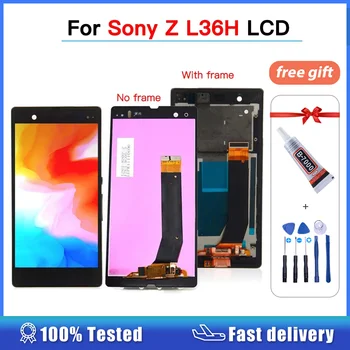 5-дюймовый Дисплей Для SONY Xperia Z LCD Сенсорный Экран С Рамкой Для SONY Xperia Z Замена дисплея L36H C6603 C6602 C6606 lcd