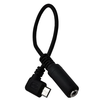594A Черный разъем Micro USB для наушников 3,5 мм, разъем адаптера для наушников, кабель