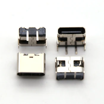 5шт Разъем Micro USB 3.1 Type-C 6pin 2pin 2p разъем-розетка для порта зарядки мобильного телефона, гнездо для зарядки