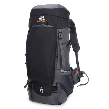 65-литровый походный рюкзак большой емкости, водонепроницаемый спортивный рюкзак для путешествий на открытом воздухе для мужчин и женщин, кемпинг, треккинг, туризм большой емкости