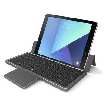 78 Клавиш Беспроводной Bluetooth-клавиатуры для планшета с Большой сенсорной панелью и Подставкой из Искусственной Кожи Для Windows Android IOS iPad iPhone BT5.2