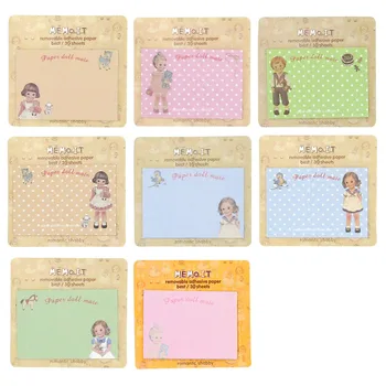80 шт. /лот Куклы Kawaii Girl Memo Pad Sticky Notes Cute N Times Канцелярская Этикетка Блокнот-Закладка Почтовые Школьные Принадлежности