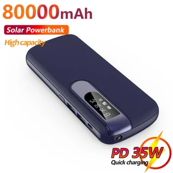 80000 мАч Power Bank Быстрая зарядка Двойной USB Power Bank Быстрое зарядное устройство Внешнее зарядное устройство для портативного Power Bank Xiaomi