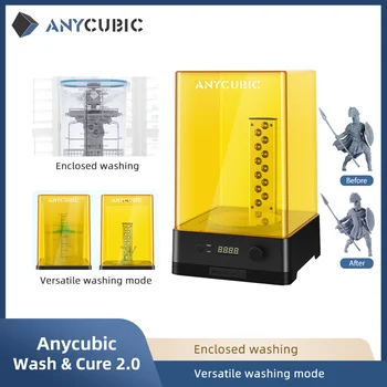 ANYCUBIC Wash Cure 2.0 Два метода очистки, блокирующая ультрафиолетовое излучение Верхняя крышка для 3D-принтера, модель для стирки и отверждения Photon Mono 4K