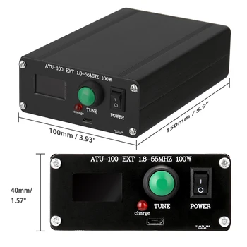 ATU-100 EXT 1,8-55 МГц 100 Вт Коротковолновый автоматический антенный тюнер с открытым исходным кодом в металлическом корпусе в сборе