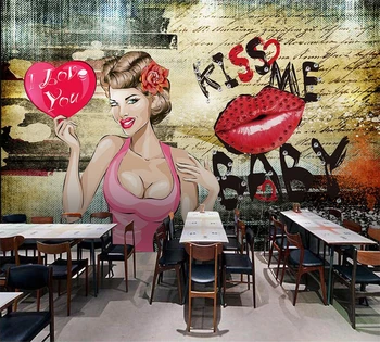 beibehang Пользовательские обои, фотообои, современная мода, тенденция граффити, декоративная роспись, обои на заднем плане, декор для стен
