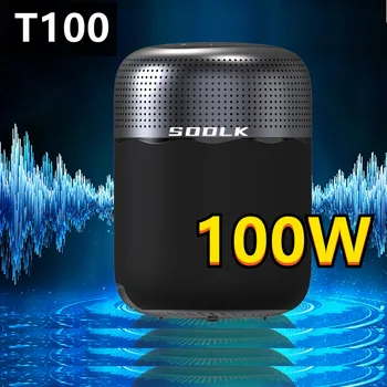Caixa de som T100 100 Вт высокомощный 5.1 Bluetooth динамик наружный сабвуфер портативный беспроводной динамик TWS boom box стерео аудио