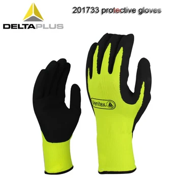 DELTAPLUS 201733 защитные перчатки эмульсионное Вспенивающее покрытие Перчатки для страхования труда Устойчивость к разрыву Износостойкие защитные перчатки