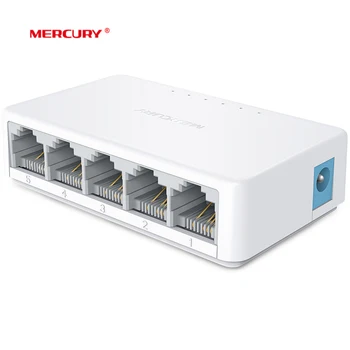 ETHERNET-коммутатор MERCURY S105C, Мини-5-портовый Настольный Сетевой Коммутатор Ethernet, Концентратор локальной сети 10/100 Мбит / с, Небольшой, подключи и играй, простая настройка