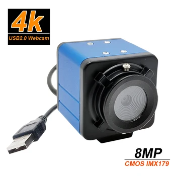 HD 4K 8MP USB Веб-Камера с Автофокусом CMOS IMX179 MJPEG UVC OTG Мини Металлическая Коробка Промышленная USB2.0 Видеокамера Для ПК Компьютер Ноутбук