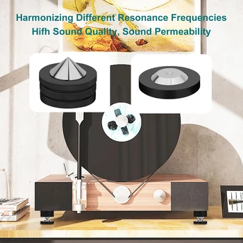 Hifi Аудио 4шт SP4949 Динамик AMP DAC CD Spike Базовая Накладка Изолирующие Ножки Улучшают Звук 49x49 мм