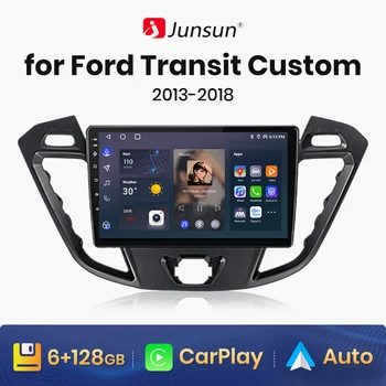 Junsun V1 AI Voice Wireless CarPlay Android Авторадио Для Ford Transit Custom 2013-2018 4G Автомобильный Мультимедийный GPS 2din автомагнитола