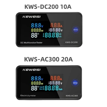 KWS-AC300 DC200 Вольтметр Постоянного тока 0-200 В Амперметр Измеритель Мощности Переменного тока 50-300 В Ваттметр Счетчик электроэнергии с Функцией Сброса 0-10A
