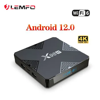 LEMFO X98H Smart TV Box Android 12 WIFI6 4K HDR Allwinner H618 Google Голосовой Ассистент Airplay Телеприставка Mail-G31 MP2