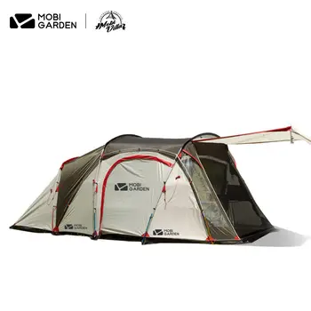 MOBI GARDEN Походная палатка на открытом воздухе, Семейная Ветрозащитная и непромокаемая Алюминиевая жердь, Многоместная Походная палатка для путешествий