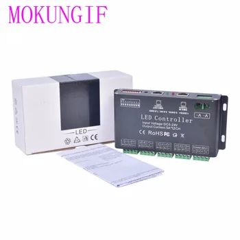 Moukungif быстрая доставка 3шт DC5V-24V 12-канальный 12-канальный RGB DMX512 светодиодный контроллер DMX декодер и драйвер светодиодной ленты модуль черный 5A