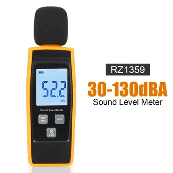 NICEYARD Mini Шумомер RZ1359 Decible Monitor Цифровой измеритель уровня звука 30-130 дБ Ручной тестер шума Детектор звука