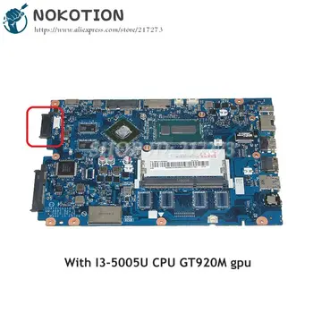 NOKOTION FRU: 5B20K86277 CG410 CG510 NM-A681 ОСНОВНАЯ ПЛАТА для Lenovo Ideapad 100-14IBD Материнская плата ноутбука SR27G i3-5005U CPU GT920M