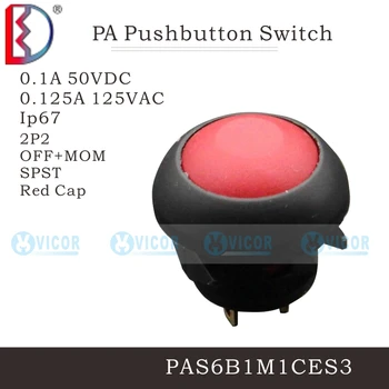 PAS6B1M1CES3 SPST двухконтактный нормально закрытый кнопочный выключатель daily well