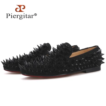 Piergitar / 2019 г. Женская обувь ручной работы с шипами, модные женские лоферы для вечеринок и выпускного вечера, женская повседневная обувь на плоской подошве, стильная обувь для пары