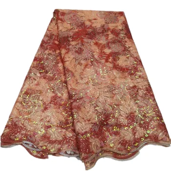SJ Lace, новейшее Африканское кружево 2021, Высококачественная Нигерийская кружевная ткань из французского тюля, вышивка для женского платья qx5-90
