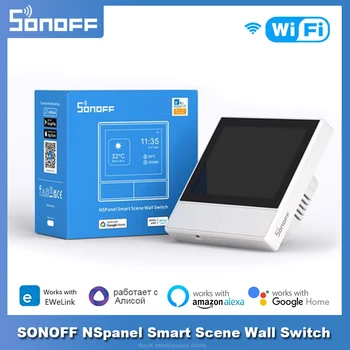 SONOFF NSPanel WiFi Smart Scene Switch ЕС/ США Универсальное управление Интеллектуальный переключатель дисплея термостата Поддержка Alice Alexa Google Home